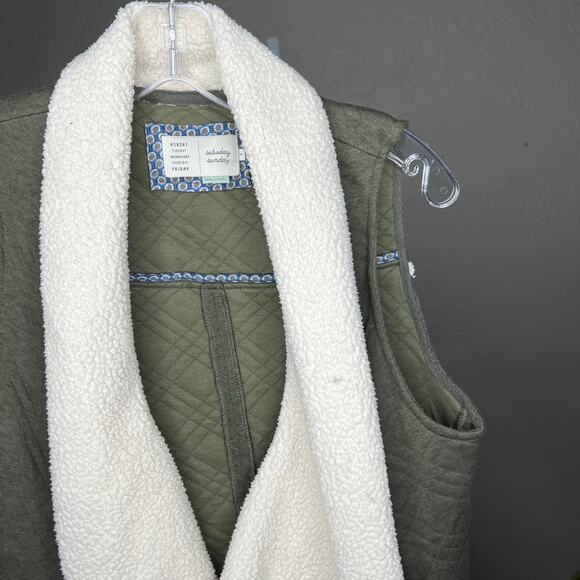 Anthropologie Saturday Sunday Sherpa Vest Size Small - Picture 3 of 6